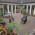 Rosewood Care Home outside patio area