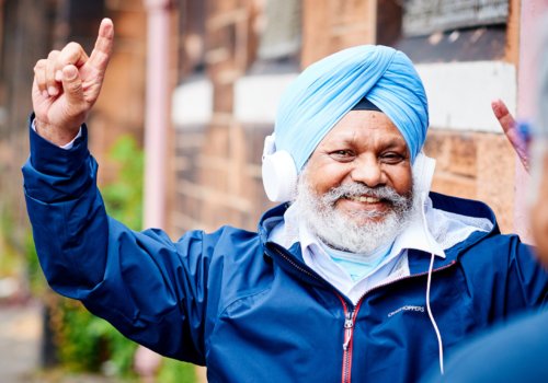 Paramjeet with his personalised playlist
