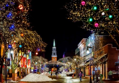 Christmas Lights in a street