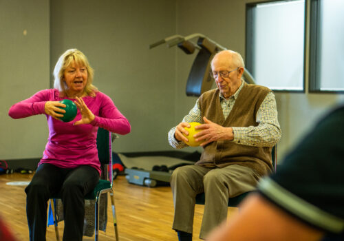 older people doing occupational therapy