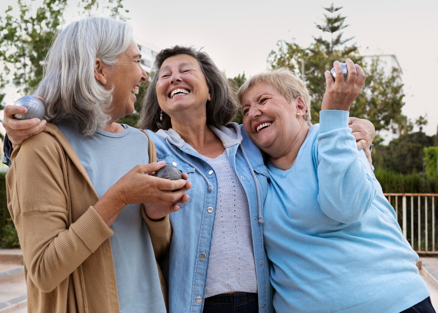 smiling elderly women