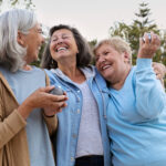 smiling elderly women